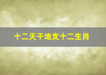 十二天干地支十二生肖