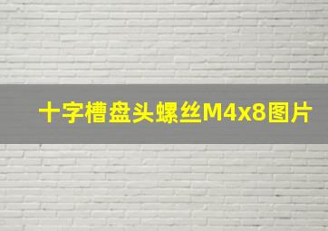 十字槽盘头螺丝M4x8图片