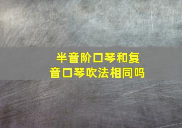 半音阶口琴和复音口琴吹法相同吗