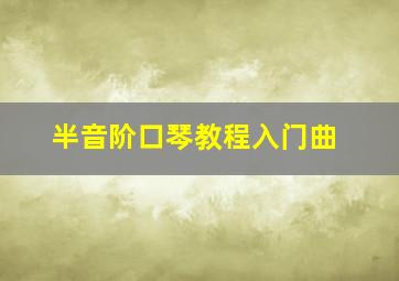 半音阶口琴教程入门曲