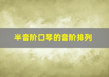 半音阶口琴的音阶排列