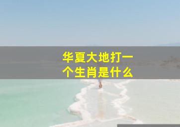 华夏大地打一个生肖是什么