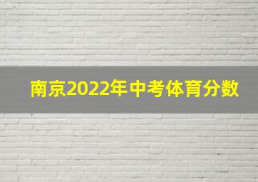 南京2022年中考体育分数