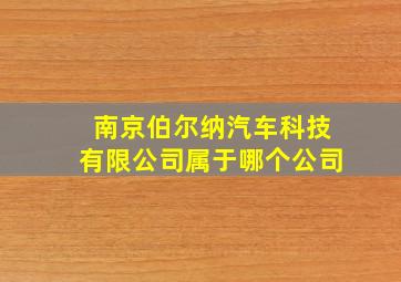 南京伯尔纳汽车科技有限公司属于哪个公司