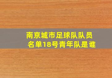 南京城市足球队队员名单18号青年队是谁