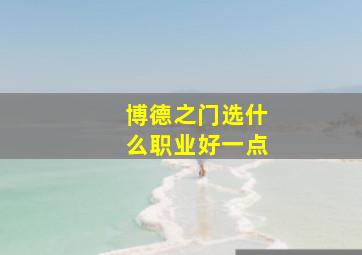 博德之门选什么职业好一点