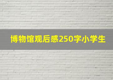 博物馆观后感250字小学生