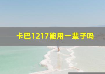 卡巴1217能用一辈子吗