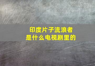 印度片子流浪者是什么电视剧里的