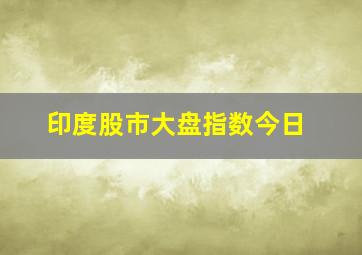 印度股市大盘指数今日