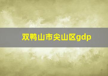 双鸭山市尖山区gdp