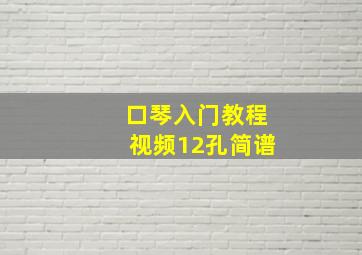 口琴入门教程视频12孔简谱