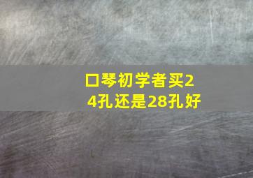 口琴初学者买24孔还是28孔好