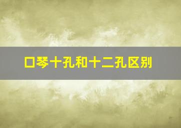 口琴十孔和十二孔区别