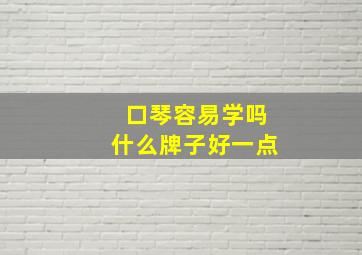 口琴容易学吗什么牌子好一点