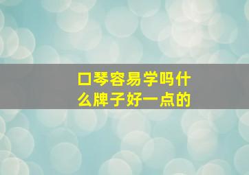 口琴容易学吗什么牌子好一点的