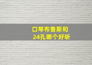 口琴布鲁斯和24孔哪个好听