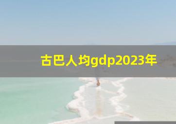 古巴人均gdp2023年