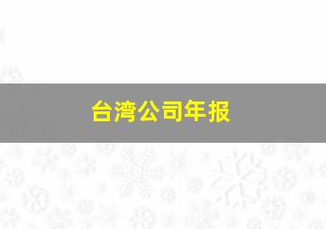 台湾公司年报