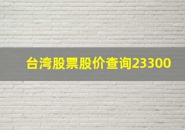 台湾股票股价查询23300