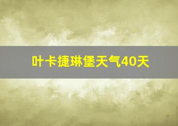 叶卡捷琳堡天气40天