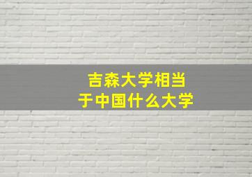 吉森大学相当于中国什么大学