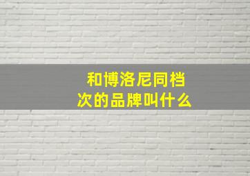 和博洛尼同档次的品牌叫什么