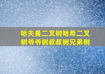 哈夫曼二叉树哈希二叉树爷爷树叔叔树兄弟树