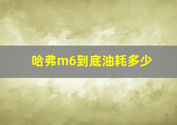 哈弗m6到底油耗多少