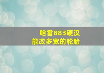 哈雷883硬汉能改多宽的轮胎