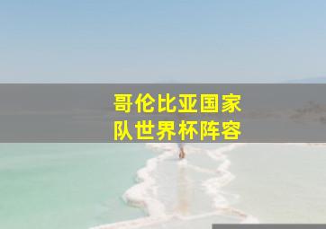 哥伦比亚国家队世界杯阵容