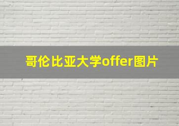 哥伦比亚大学offer图片