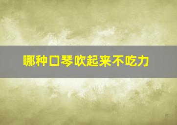 哪种口琴吹起来不吃力