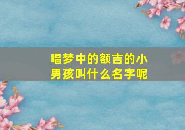 唱梦中的额吉的小男孩叫什么名字呢