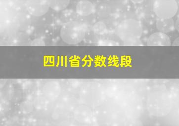 四川省分数线段