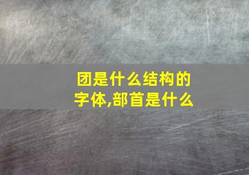 团是什么结构的字体,部首是什么