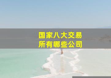 国家八大交易所有哪些公司