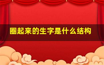 圈起来的生字是什么结构