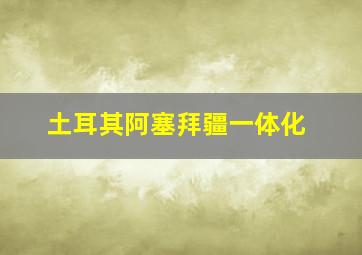 土耳其阿塞拜疆一体化