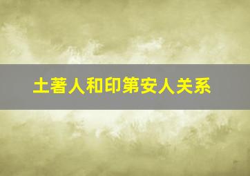 土著人和印第安人关系