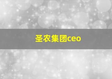 圣农集团ceo