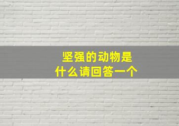 坚强的动物是什么请回答一个