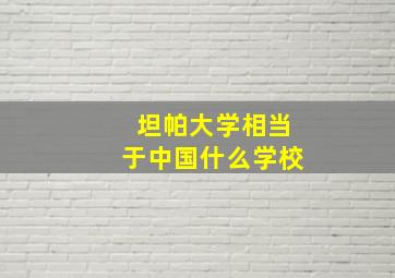 坦帕大学相当于中国什么学校