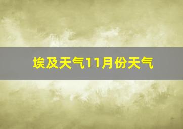 埃及天气11月份天气