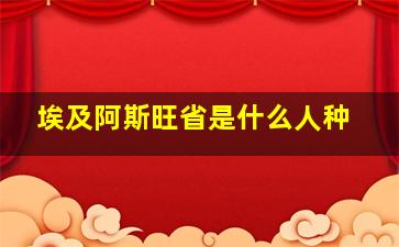 埃及阿斯旺省是什么人种