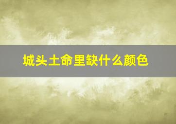 城头土命里缺什么颜色