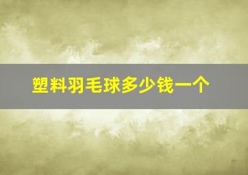 塑料羽毛球多少钱一个