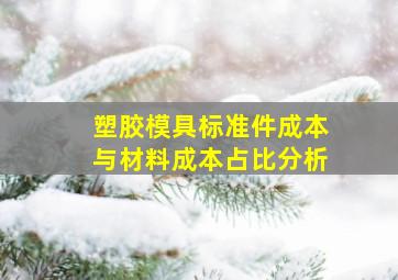 塑胶模具标准件成本与材料成本占比分析