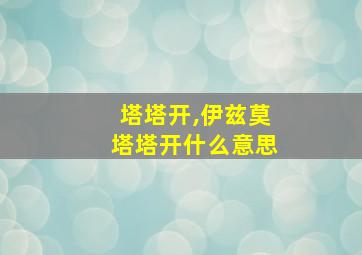 塔塔开,伊兹莫塔塔开什么意思