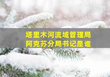 塔里木河流域管理局阿克苏分局书记是谁